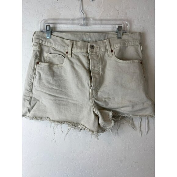 Old Navy Sz 16 Cream Higher High Rise Sky Hi A Line Secret Smooth Pockets Shorts - Picture 2 of 8